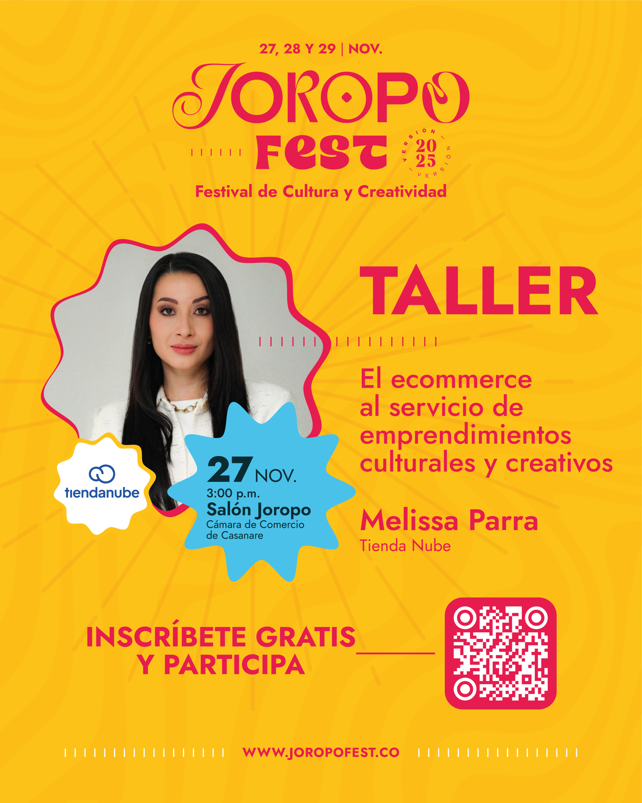 27 nov 03:00 pm Salón cayena Taller - El ecommerce al servicio de emprendimientos culturales y creativos