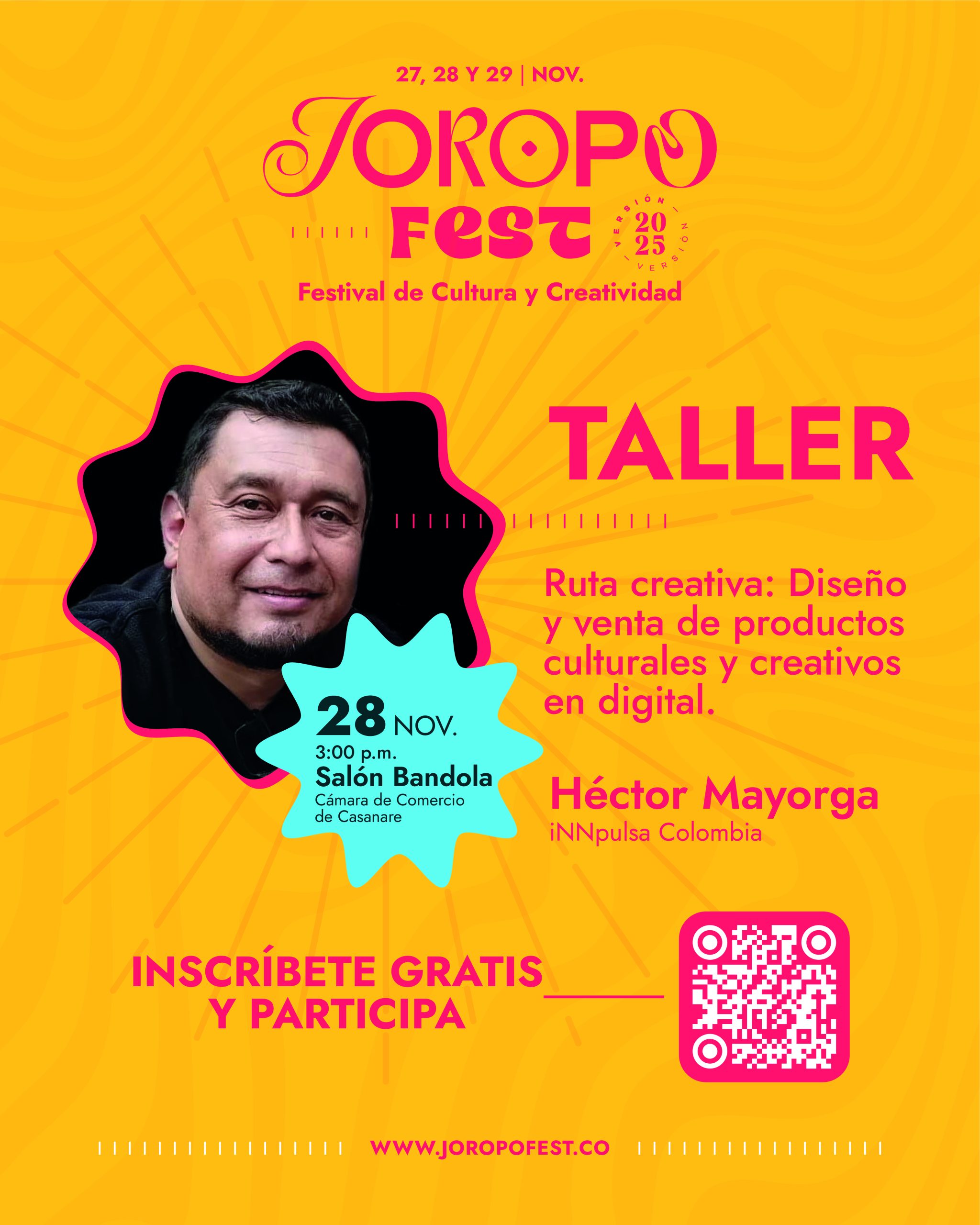 28 nov 03:00 pm Salón cayena Taller - Ruta Creativa Diseño y venta de productos culturales y creativos en digital